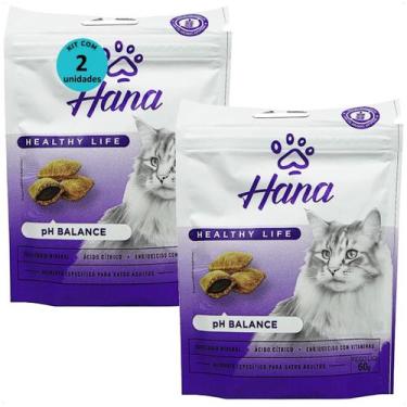 Imagem de Snack hana healthy life ph balance para gatos adultos 60g kit com 2