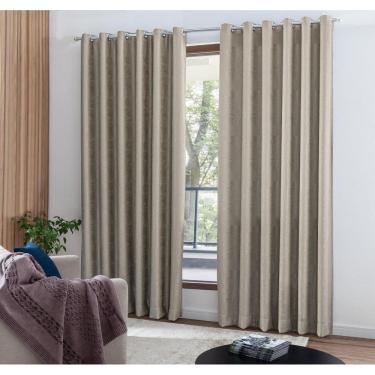 Imagem de Cortina Sala Semi Blackout Cinza Queimado 4,00X2,50 Sultan