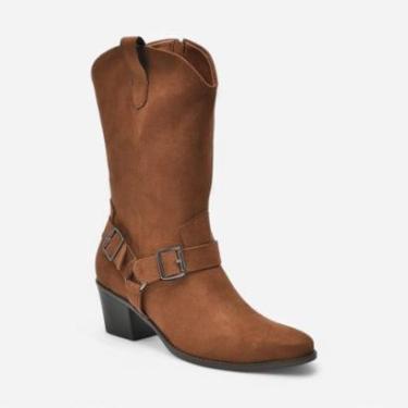 Imagem de Bota Western Via Marte Feminina Caramelo-Feminino
