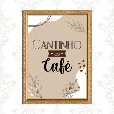 Imagem de Quadro Cantinho Do Café Moldura Dourada 33X24Cm