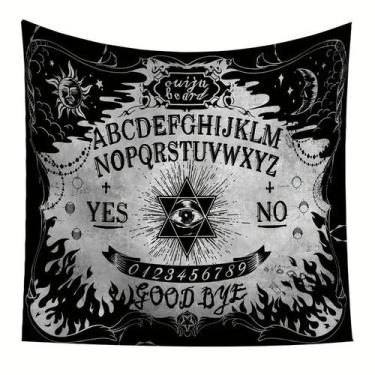 Imagem de Tapeçaria para pendurar na parede Ouija Board Mystical Decor 100x150cm