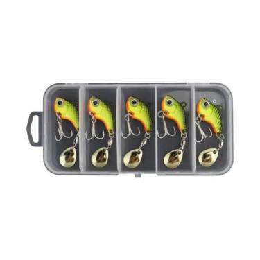 Imagem de Iscas De Pesca Vibratórias Com Glitter, Pacote Com 5, Iscas Metálicas 