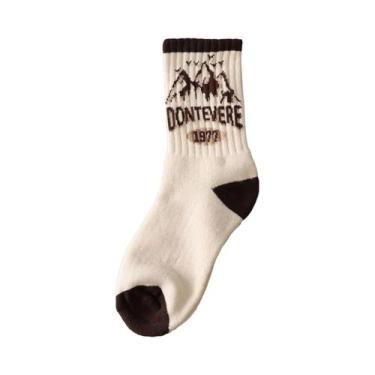 Imagem de Meias Térmicas Unissex De Cano Médio Com Laço De Terry, Quentes Para O