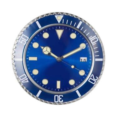 Imagem de Relógio De Parede Moderno Luminiscente De Metal Grande De 34cm, Decora