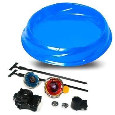 Imagem de Brinquedo 2 Beyblade Metal Lançador Fusion Peão Arena - Batalhas Emocionantes