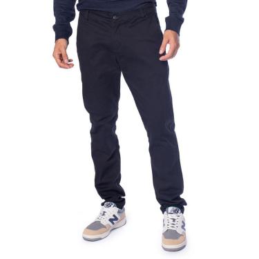 Imagem de Calça Jeans Masculina HMO Sarja Ajustada Cintura Média Preto-Masculino