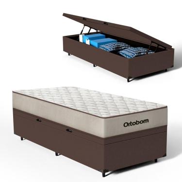 Imagem de Cama Box Baú com Colchão de Espuma D60 Ortobom Force Dream Solteiro 88cm