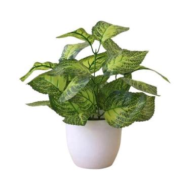 Imagem de Planta Artificial De Bonsai Com Folhagem Em Vaso Para Decoração De Cas