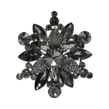 Imagem de Broches De Flor Com Strass Femininos Modernos, 9 Cores, Alfinetes De F