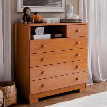 Imagem de Cômoda Amora 4 Gavetas com Nicho MDF Moderna para Quarto Infantil e Be