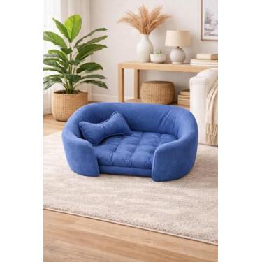 Imagem de Poltroninha Caminha Pet M Revestimento Suede Veludinho com Almofada Co