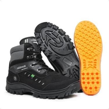 Imagem de Bota Coturno Masculino Adventure Militar Tática Couro Legítimo Schiareli 730-Masculino