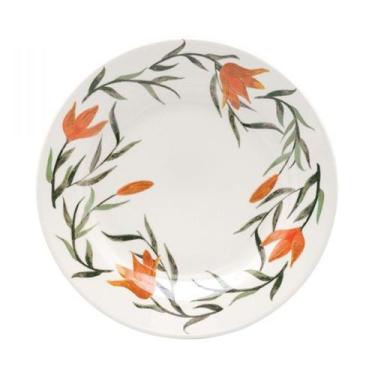 Imagem de Kit Jogo Pratos Raso e Fundo P/10 Pessoas 20Pçs Oxford Lírios - Genéri