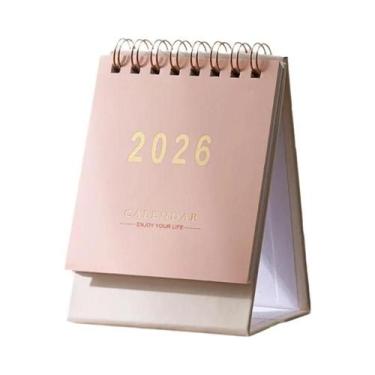 Imagem de Calendário De Mesa Pequeno 2026 Criativo Com Espiral, Planejador Simpl