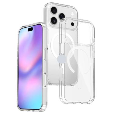 Imagem de Capa para Celular MDM Iph 17 Air Anti Impacto + Magsafe Proteção anti-risco Transparente PC Cristal + TPU 1 Unidade