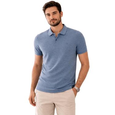 Imagem de Camisa Polo Slim Manga Curta Masculina 007514019 Ogochi Azul-Masculino