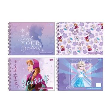 Imagem de Caderno Espiral Cartográfico 80 Folhas Frozen - Jandaia