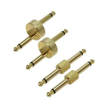 Imagem de Conectores De Pedal De Efeito Para Guitarra 6.35mm 1/4" Macho Para Mac