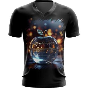 Imagem de Camiseta Gola V Maçã Musical de Cristal 5 - Kasubeck Store®, INF 02