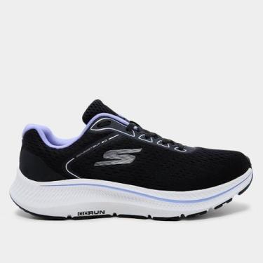 Imagem de Tênis Skechers Go Run Consistent 2 Feminino, Preto, Roxo, 36