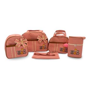 Imagem de Kit Bolsa Maternidade 5 Peças Grande Impermeável + Mochila + Trocador 