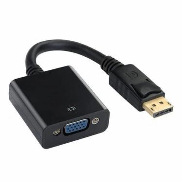 Imagem de Cabo Adaptador Displayport Macho Para VGA Fêmea 1080P Conversor Conect