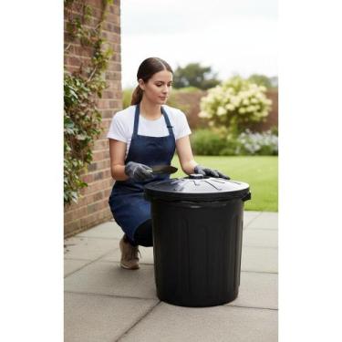 Imagem de Lixeira Plástica 30L Com Tampa: Higiene e Organização - Congratulation