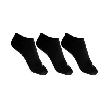 Imagem de Kit 3 Meias Invisíveis New Balance Unissex Algodão Cor:PretaTamanho:39