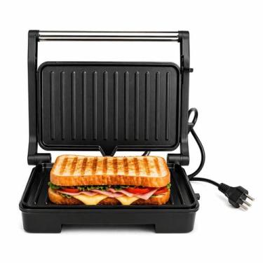 Imagem de Sanduicheira Elétrica Grill 1000W Inox Antiaderente Compacta - Startoo