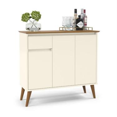 Imagem de Balcão Armario Buffet Cantinho Cafe Cozinha Multiuso Veneza Off White 
