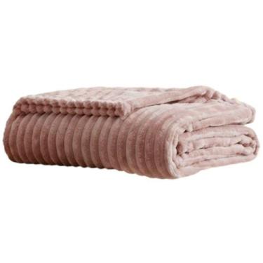 Imagem de Cobertor Canelado Casal Corttex London 180 x 220cm, ROSE