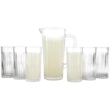 Imagem de Jogo de Copos com Jarra de Vidro 7 Peças Haus Concept Filetto, Transpa