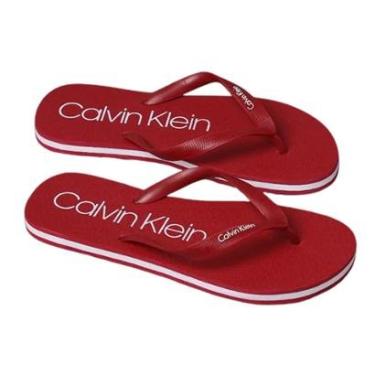 Imagem de Chinelo Masculino Calvin Klein Swim Vermelho Ckswm1100I-Masculino