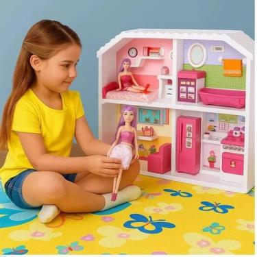 Imagem de Cozinha Infantil Rosa Brinquedo Faz de Conta Criatividade Menina Prese