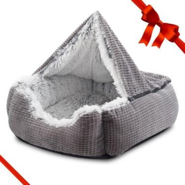Imagem de Cama de cachorro MIXJOY Cobertor retangular com capuz para cães pequen