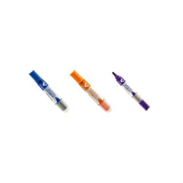 Imagem de Kit 3 Pincel Quadro Branco Marcador Pilot Recarregável, Azul, Laranja,