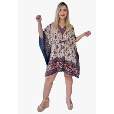 Imagem de Bata Kaftan Indiana Saída De Praia Plus Size - Cod. 1400 - Aleci Fashi