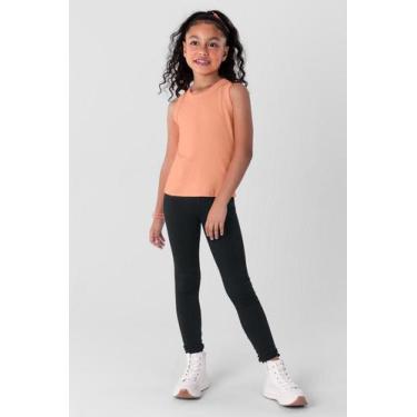 Imagem de Calça legging infantil menina em cotton Brandili, 3, Preto