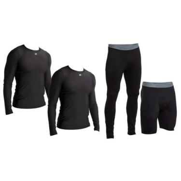 Imagem de Camisa Calça Bermuda Térmica Segunda Pele Proteção UV Compressão Kanxa