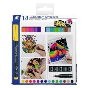 Imagem de Marcador Permanente Lumocolor Staedtler 0.6Mm 14 Cores