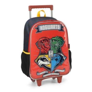 Imagem de Mochila Harry Potter com Rodinhas - Escudos das Escolas - LUXCEL