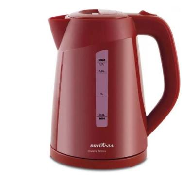 Imagem de Chaleira Eletrica  Britania 1,7l Desligamento Automatico 1200W vermelh