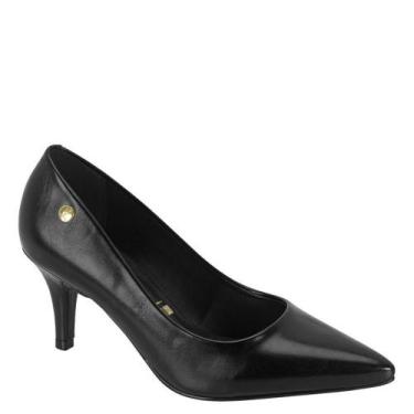 Imagem de Sapato Scarpin Feminino Salto Fino Médio Vizzano 1185.1402, Preto napa