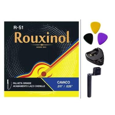 Imagem de Kit Jodo de Cordas Aço Cavaquinho Rouxinol R-51+ Acessórios