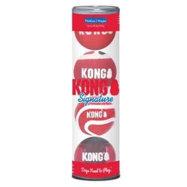 Imagem de Brinquedo Para Cachorro Kong Signature Pack 4 Bolas Médio