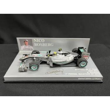Imagem de Miniatura Mercedes Gp F1 Gp W01 Nico Rosberg 1:43 Minichamps Prateado