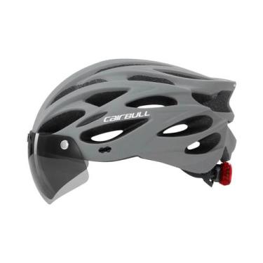 Imagem de Capacete De Ciclismo Ultraleve Com Luz Traseira E Viseira Removível Pa