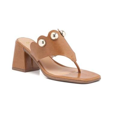 Imagem de Tamanco Feminino Stessy Casual Salto Bloco Meia Esfera Nuvem Babado -,