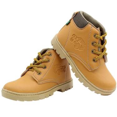 Imagem de Bota Botinha Infantil Gibizinho Masculina Baby Coturno Mostarda, 22, M