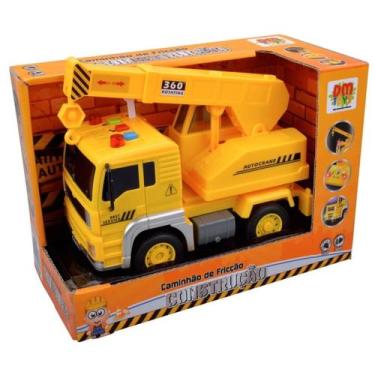 Imagem de Caminhão de friccao brinquedo infantil com som luzes dm toys, Guindast